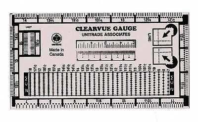 Clearvue Stamp Perforation Perf Gauge Unitrade Uni-safe