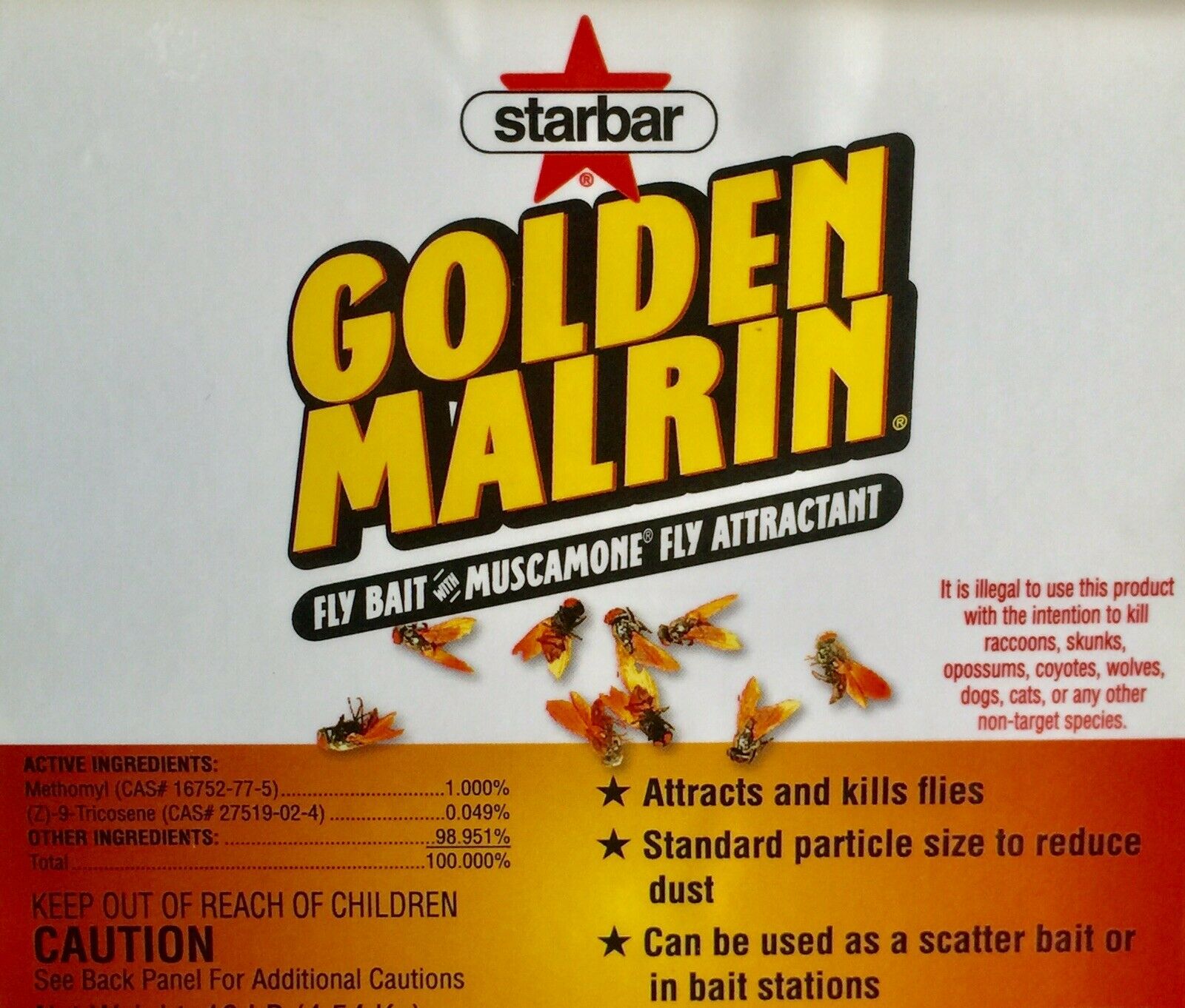 Original Golden Malrin Fly Bait Methomyl 1lb Repackaged...100's Sold!!
